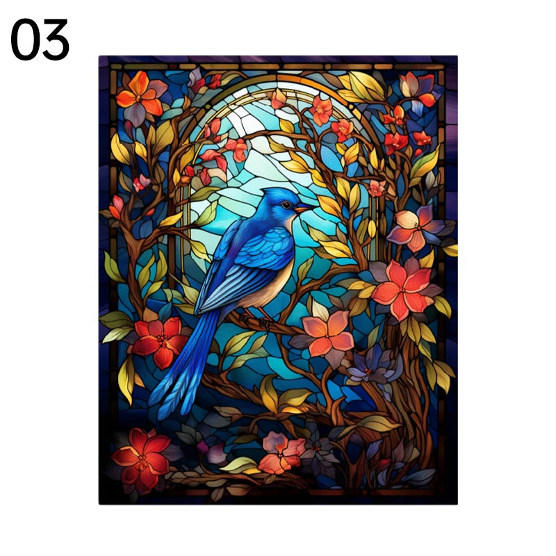 Retro Painted Printed Stained Glass Film