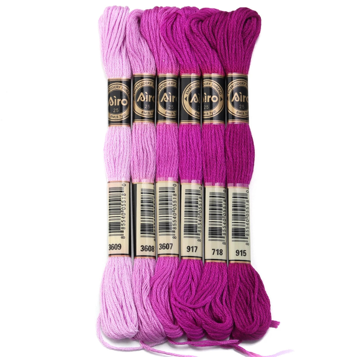 6pcs/lot Colorful Polyester Embroidery Thread