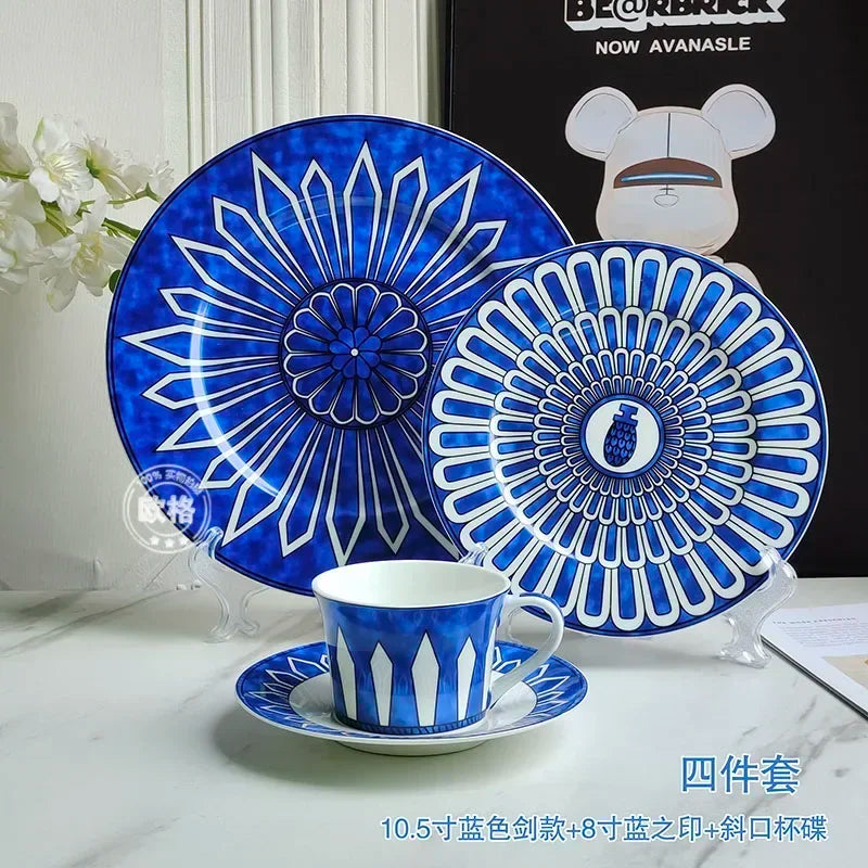 European Style Blue Tableware
