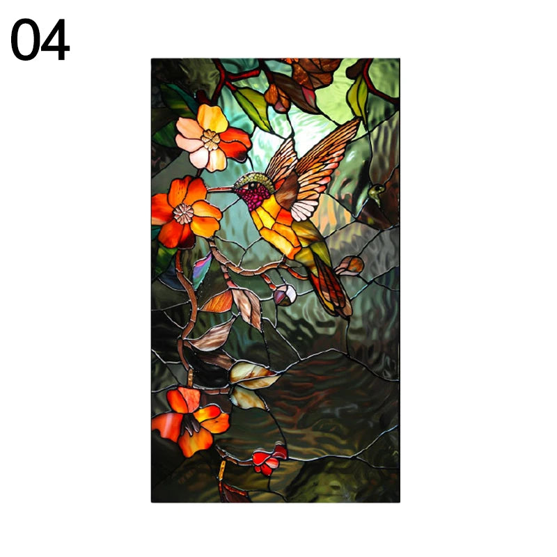 Retro Painted Printed Stained Glass Film