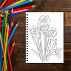 Adult Flower Coloring Book