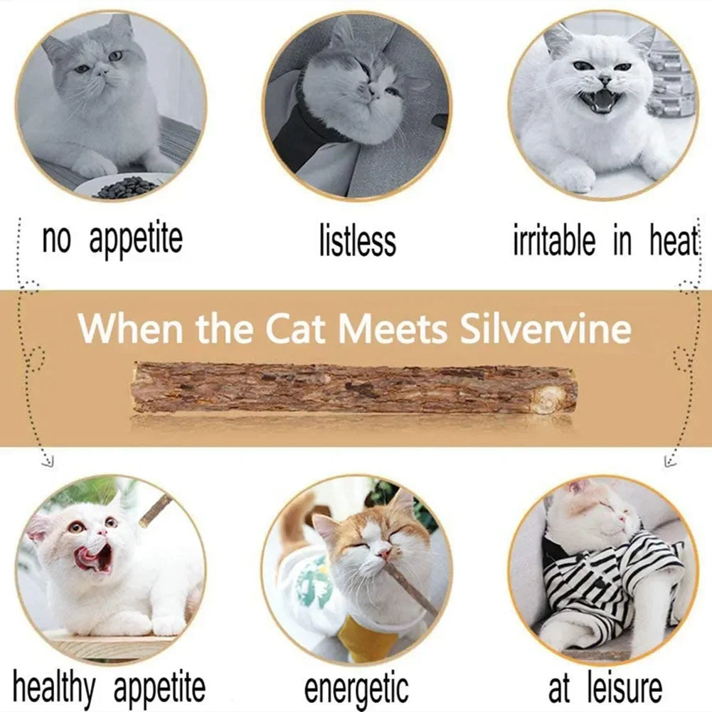 15pcs Natural Catnip Chew Stick