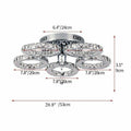 Crystal Led  Remote Control Modern Chandelier