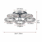 Crystal Led  Remote Control Modern Chandelier