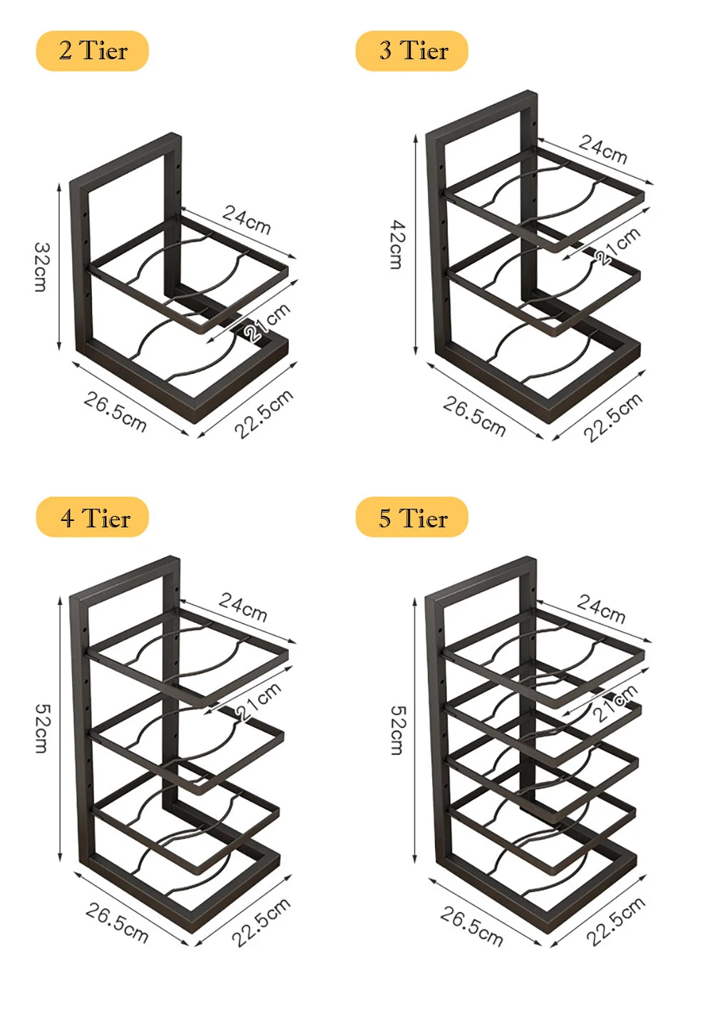 Pot Rack Storage Organizer