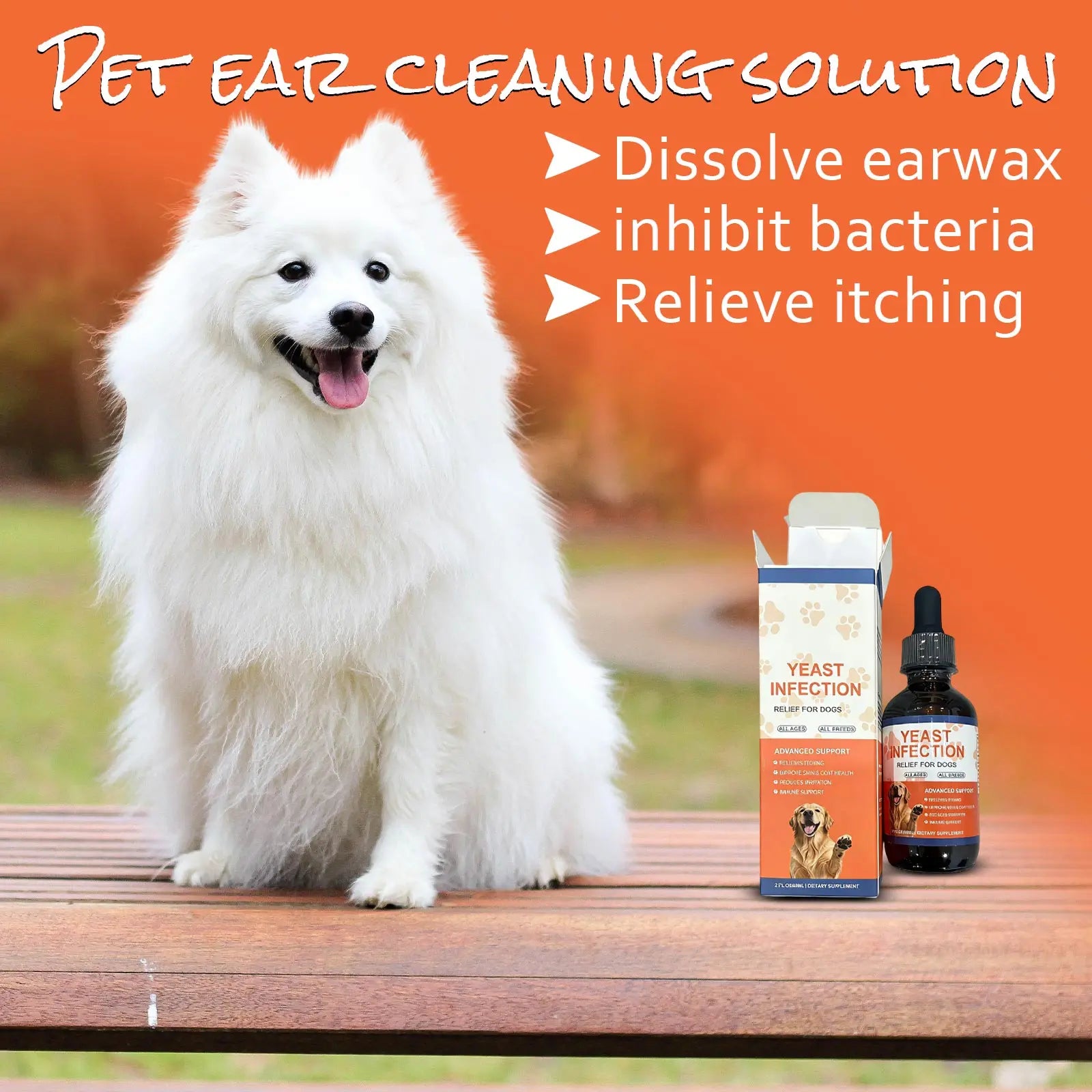 Pet Ear Cleaner, Liquid Vitamin Drops
