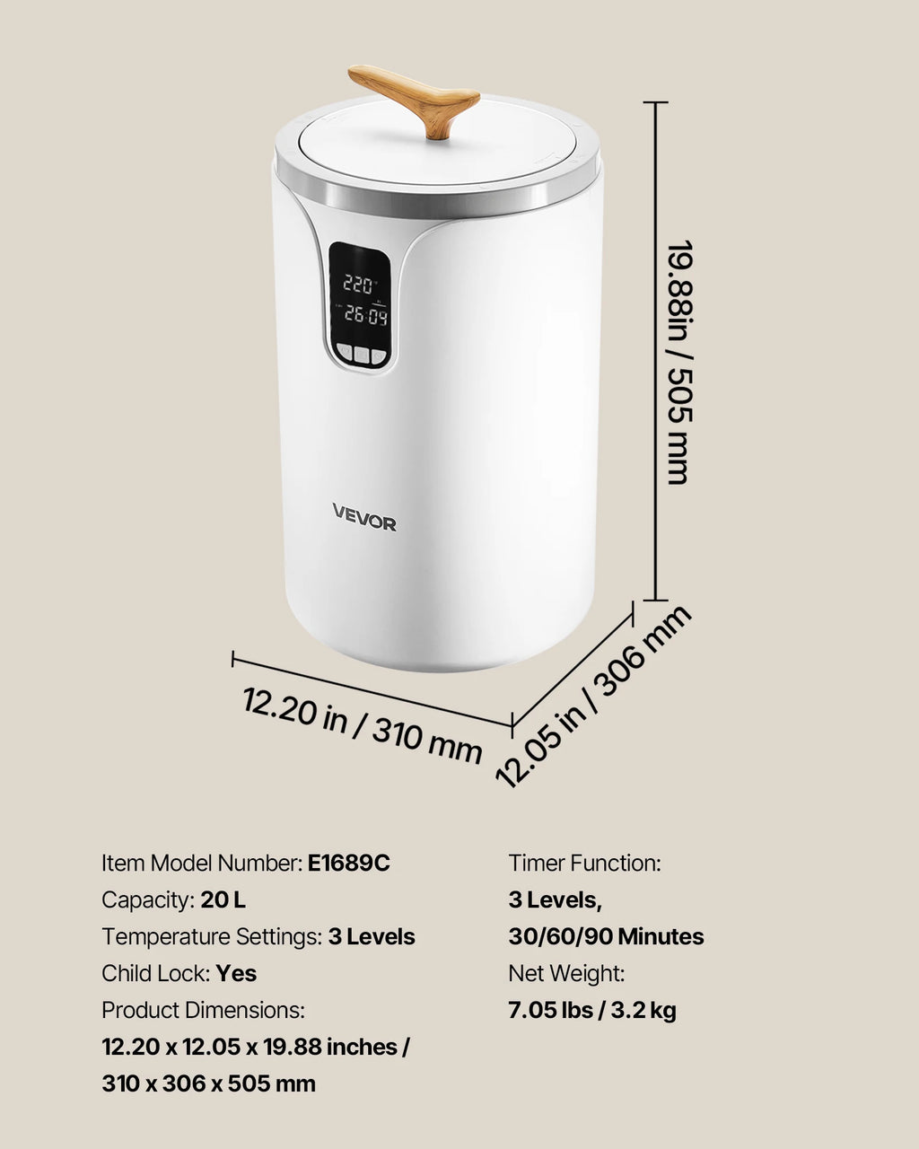 Towel Warmer Bucket with Timer