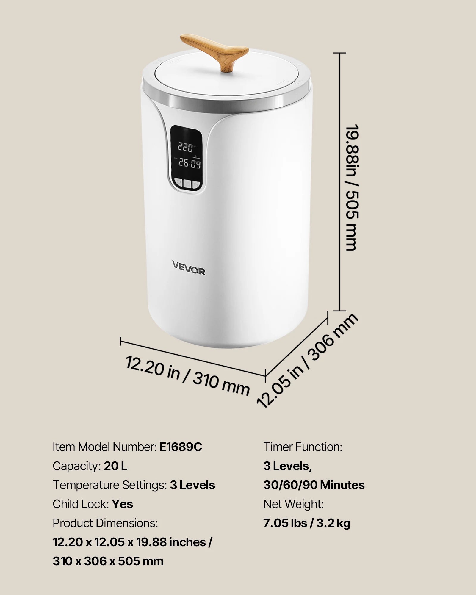 Towel Warmer Bucket with Timer