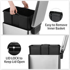13.2 Gal Slim Trash Can / Lid