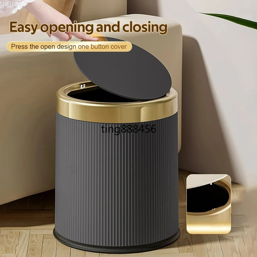 Press Trash Can/ Lid