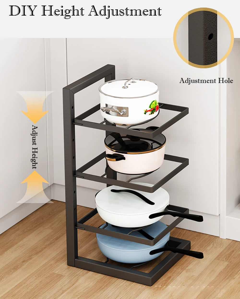 Pot Rack Storage Organizer