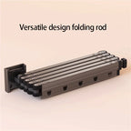 Foldable Shower Curtain Rod Set