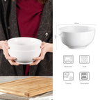 8-10 Ounce Porcelain White Ceramic Bowls