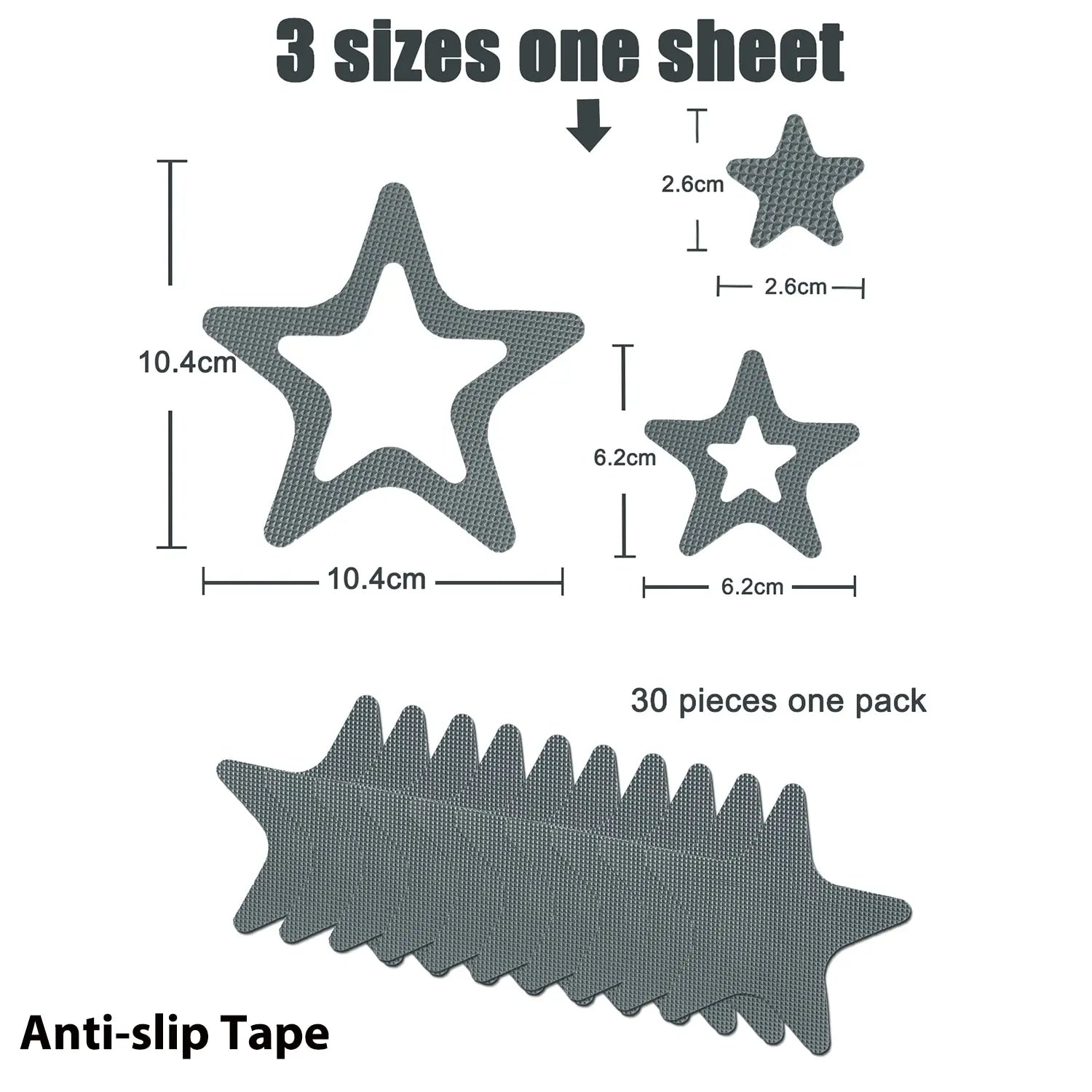 10 PCS Anti Slip Shower Tread Sticker