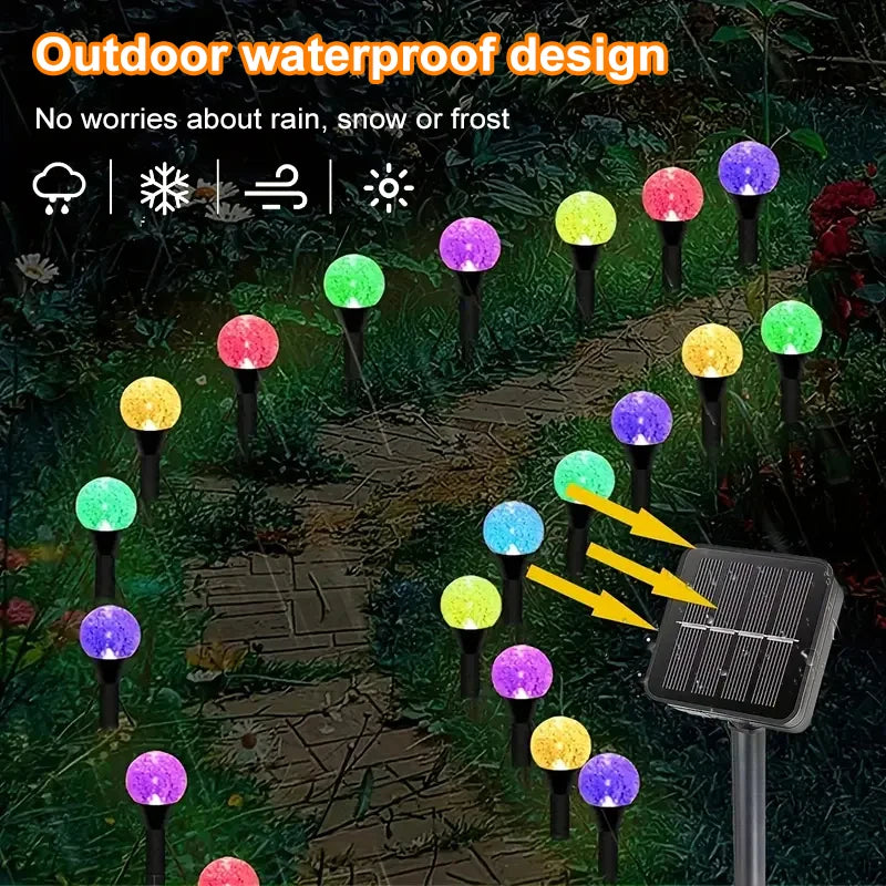 Solar Bubble Ball Pathway Lights, Outdoor