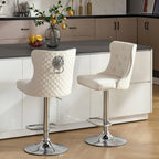Set of 2 Swivel Chairs with Lion