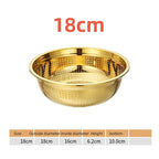Round Golden Stainless Steel Colander