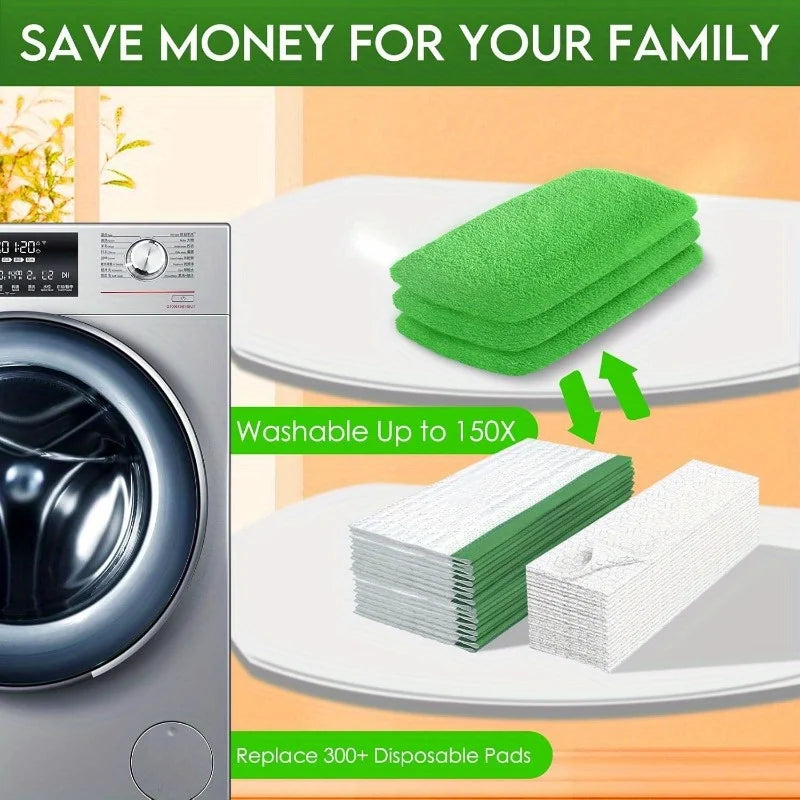 4 Reusable Mop Pads