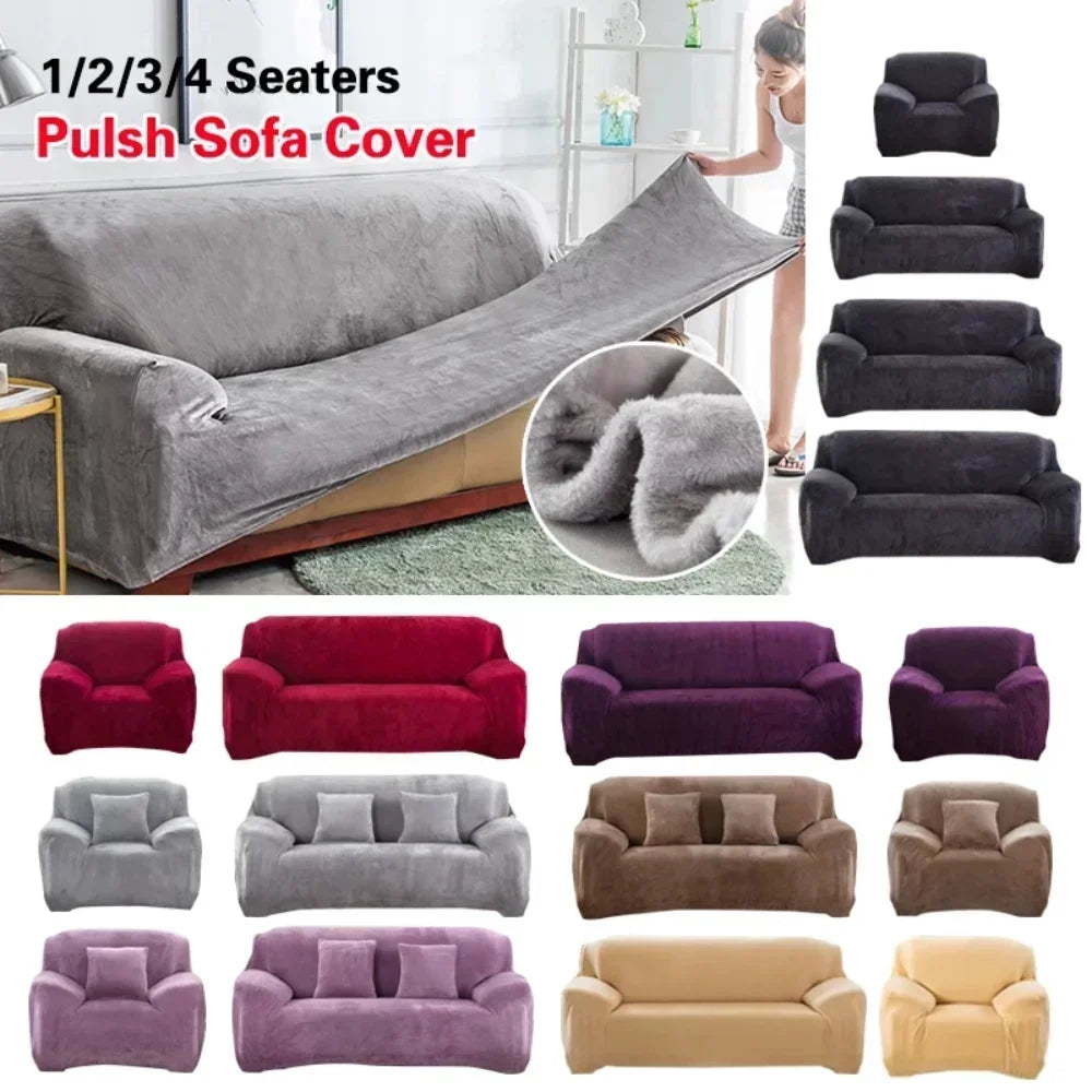 Sofa Covers, Velvet 1Pc Free Pillowcase