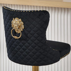Set of 2 Swivel Chairs with Lion