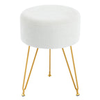 Round Velvet Stool