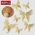 12/48Pcs 3D Butterfly  Wall Sticker