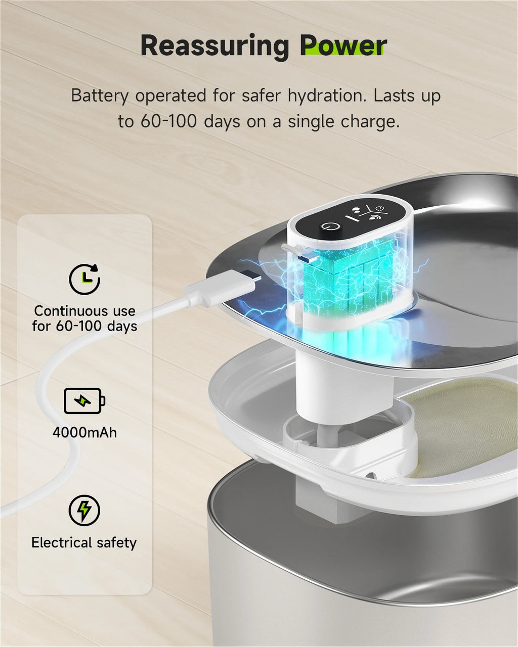 Wireless Pet Water Fountain/ Auto Sensor