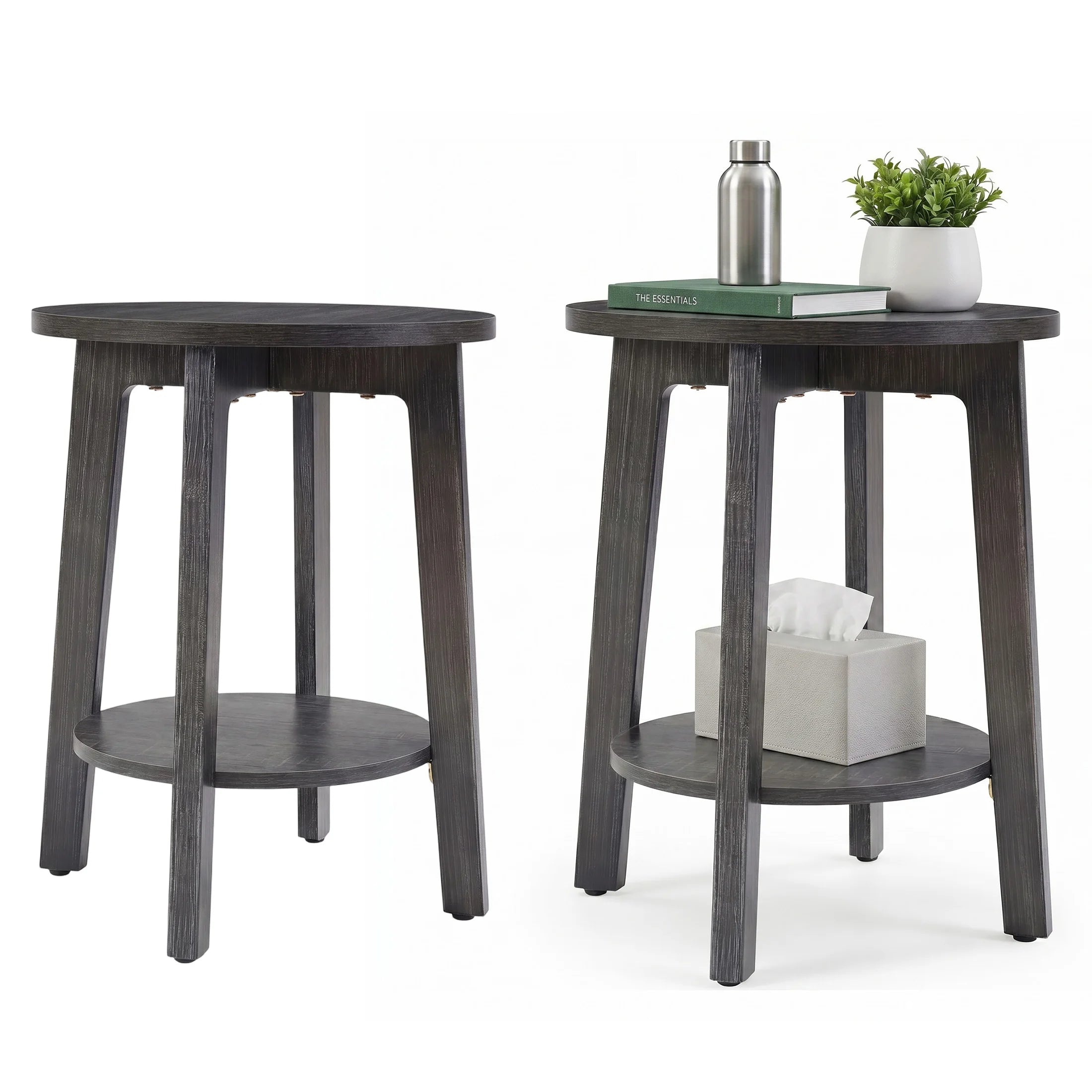 Wood Round Side Coffee Table