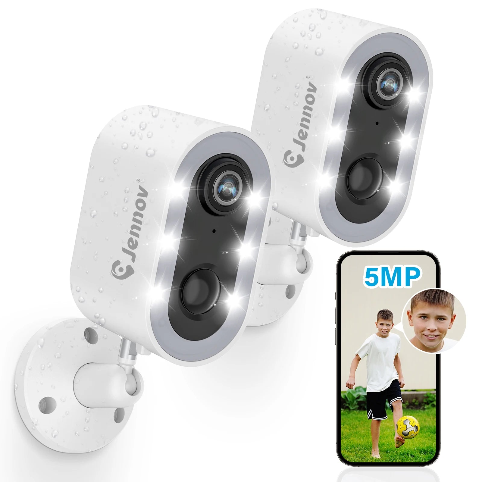 Security Camera WiFi Battery Powered, Two-Way Talk