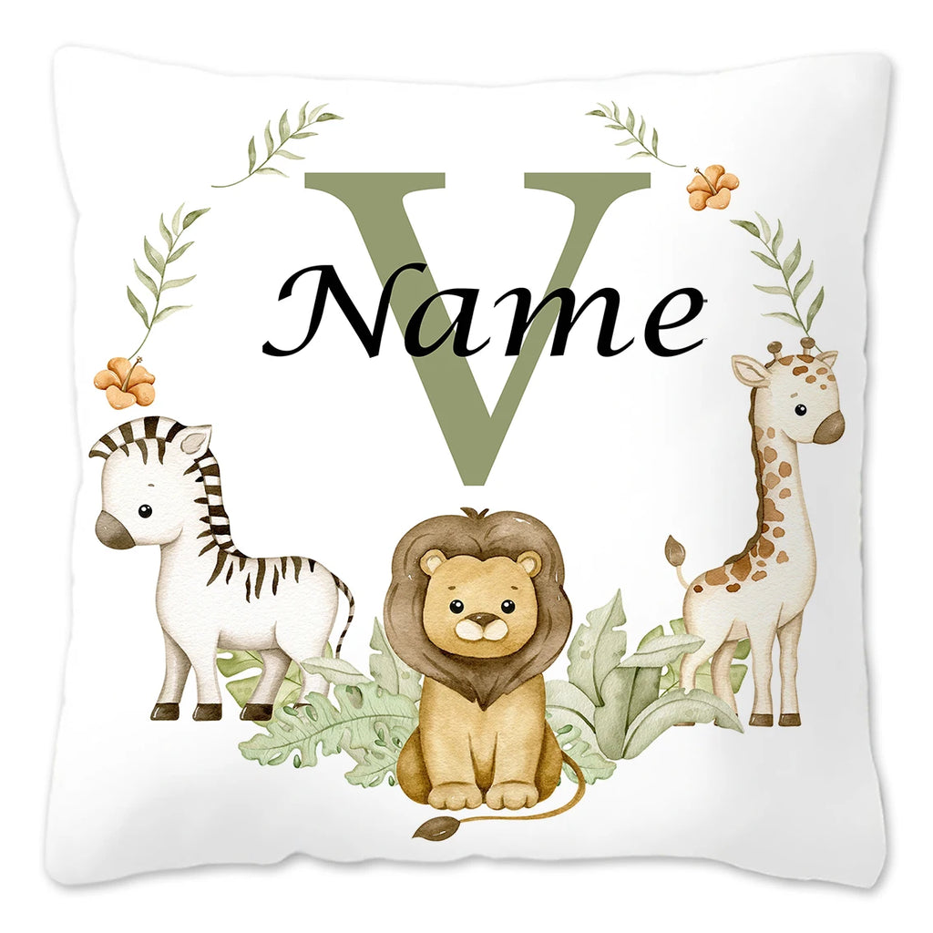 Animal with Name Pillow Case, Personalized