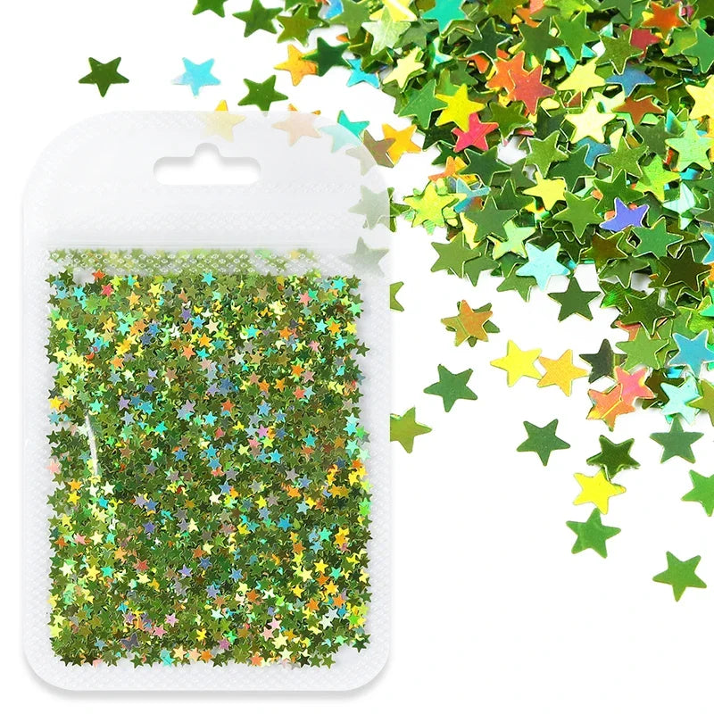 Holographic Stars Glitter For Epoxy Resin