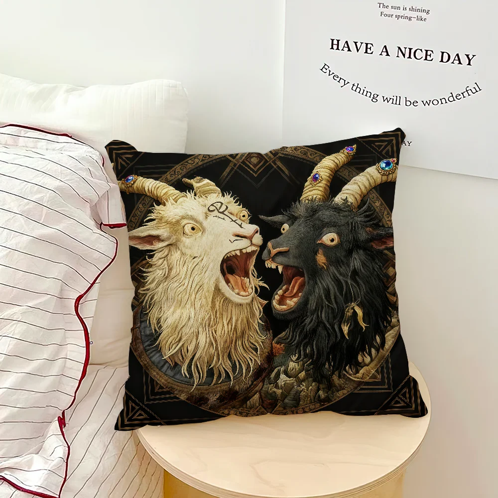 Screaming Goat Pillow Cover