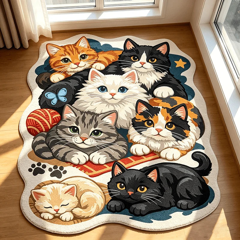 Cats Print Rug Home