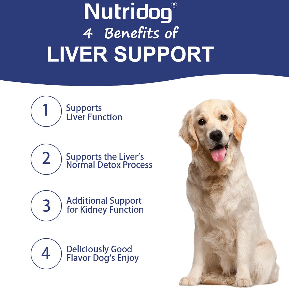 Dog Liver Support Chews 120 PCS/Bottle