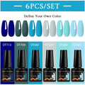 6pc Nail Gel Polish Set