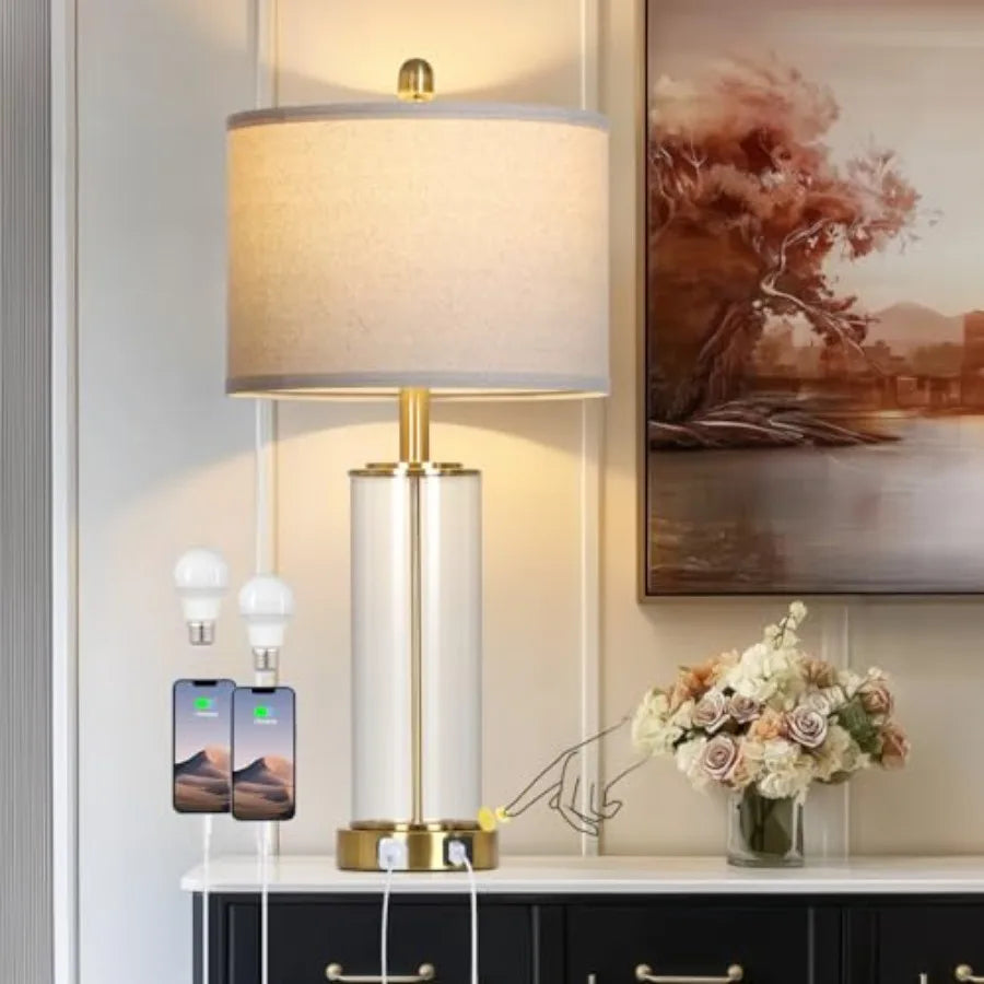 26" Glass Lamp , 3-Way Touch Control