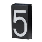 Solar Lights Black House Number