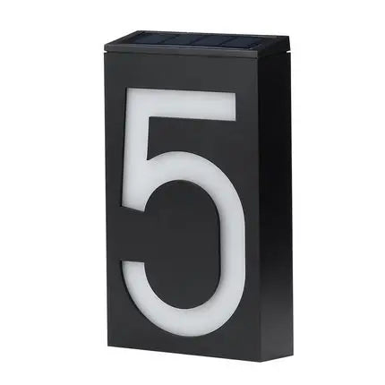 Solar Lights Black House Number