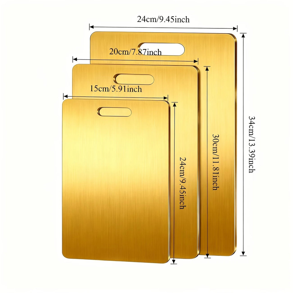 Stainless steel Gold Cutting Board