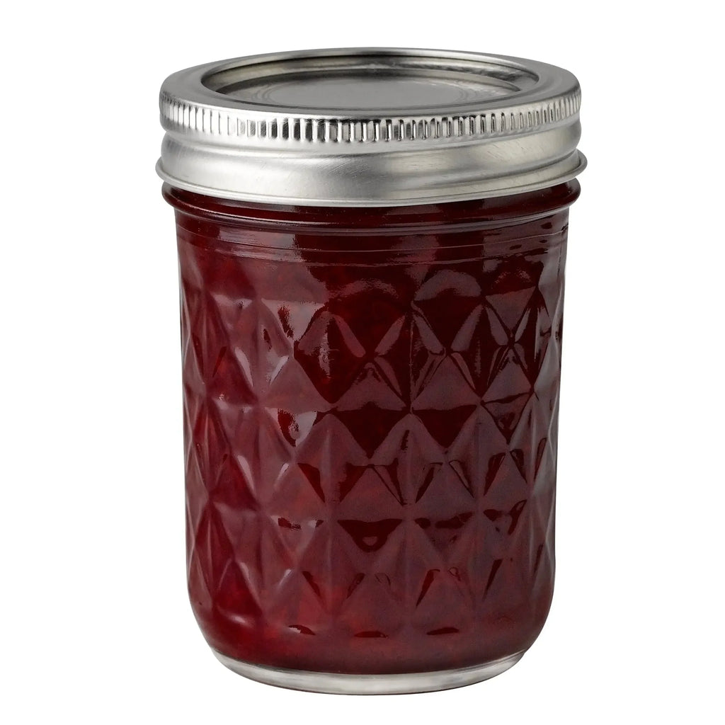 12 Jars w/ Lid, Band, 8 Oz,