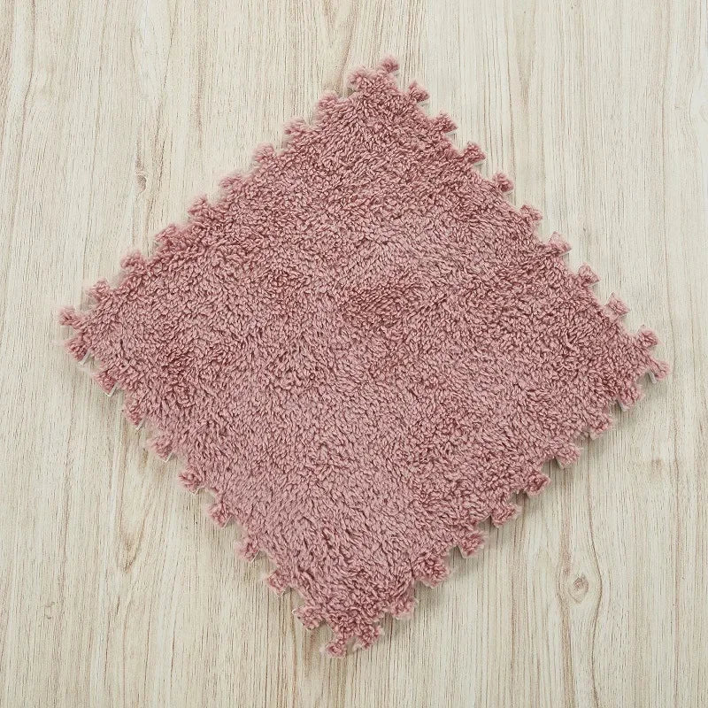 30*30CM Soft Plush Children Rug, Interlocking