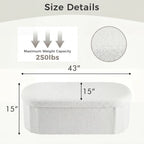 30/43IN Folding Storage Ottoman Bench