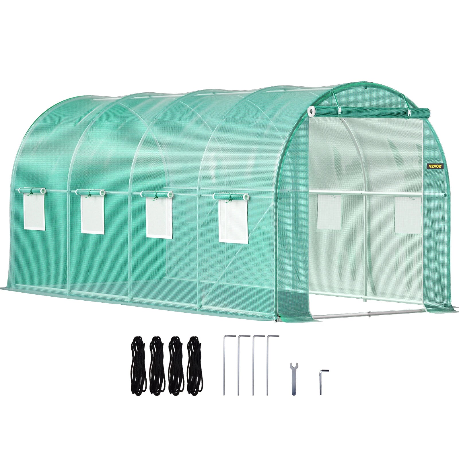 Walk-in Tunnel Greenhouse Galvanized Frame, Waterproof 15x7x7/10x7x7/20x10x7/12x7x7 ft