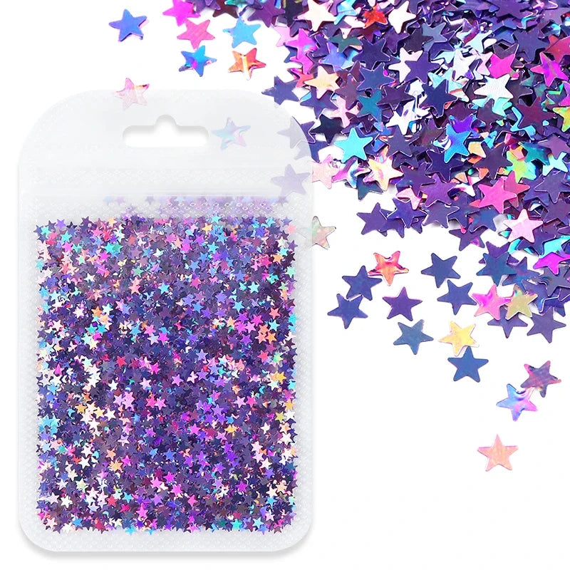 Holographic Stars Glitter For Epoxy Resin