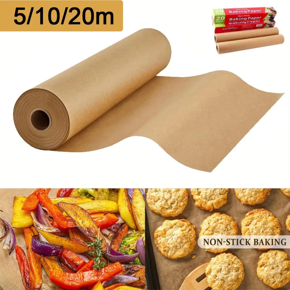 5/8/10/20m Parchment Paper Baking Sheets, Non-Stick