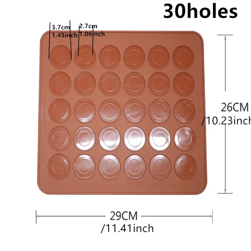 48/30 Holes Silicone Macaroon Baking Mold