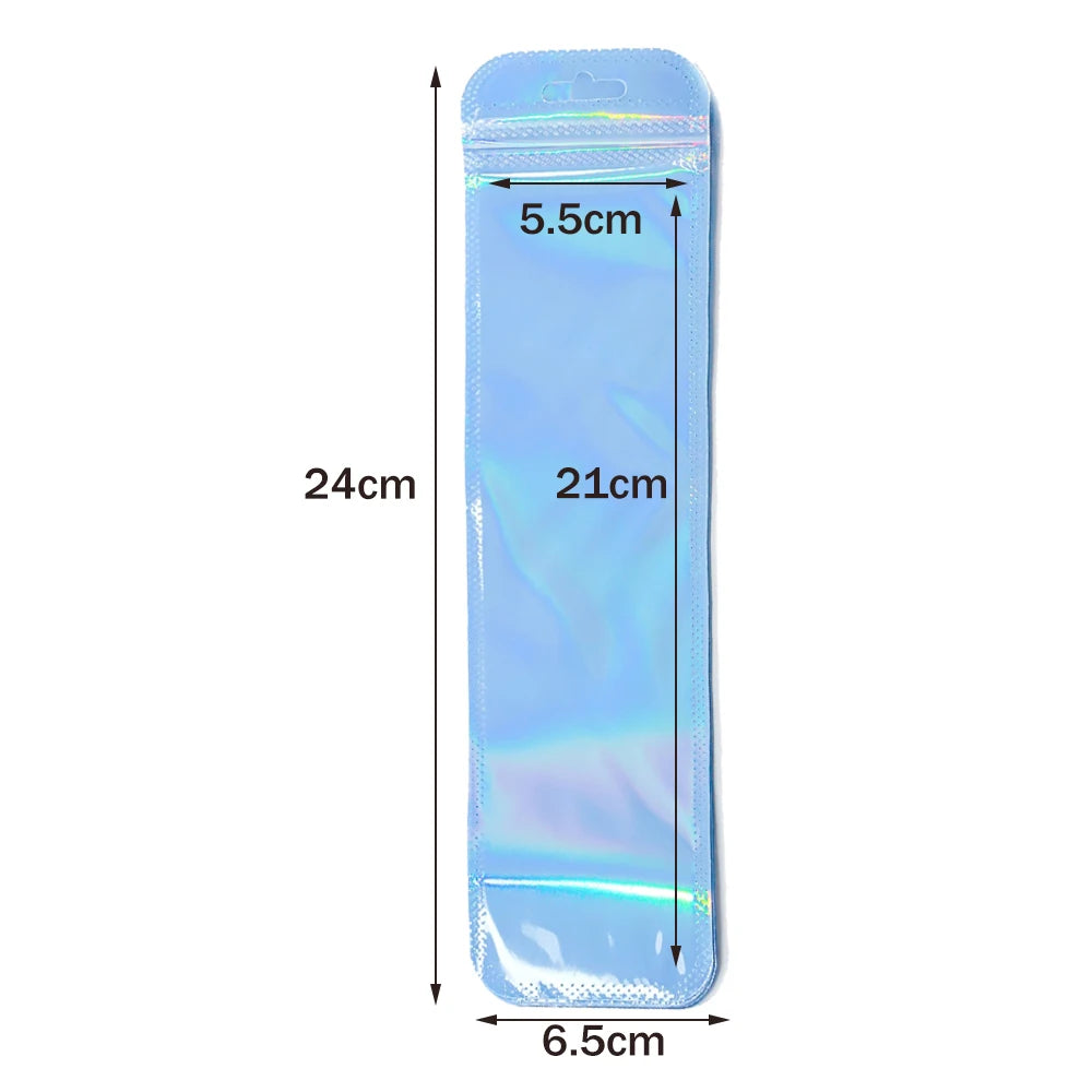 50pcs Holographic Zipper Small Food Storage