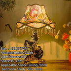 European Clock Peacock Lamp