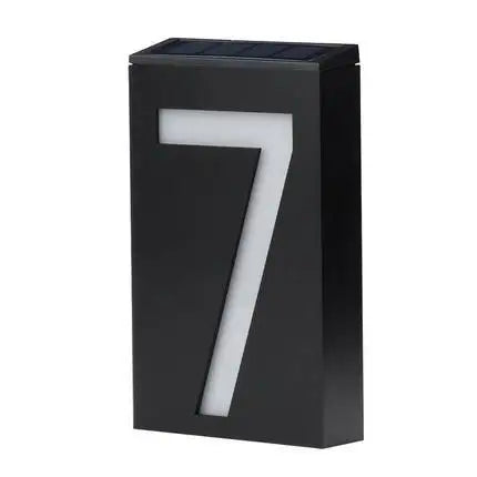 Solar Lights Black House Number