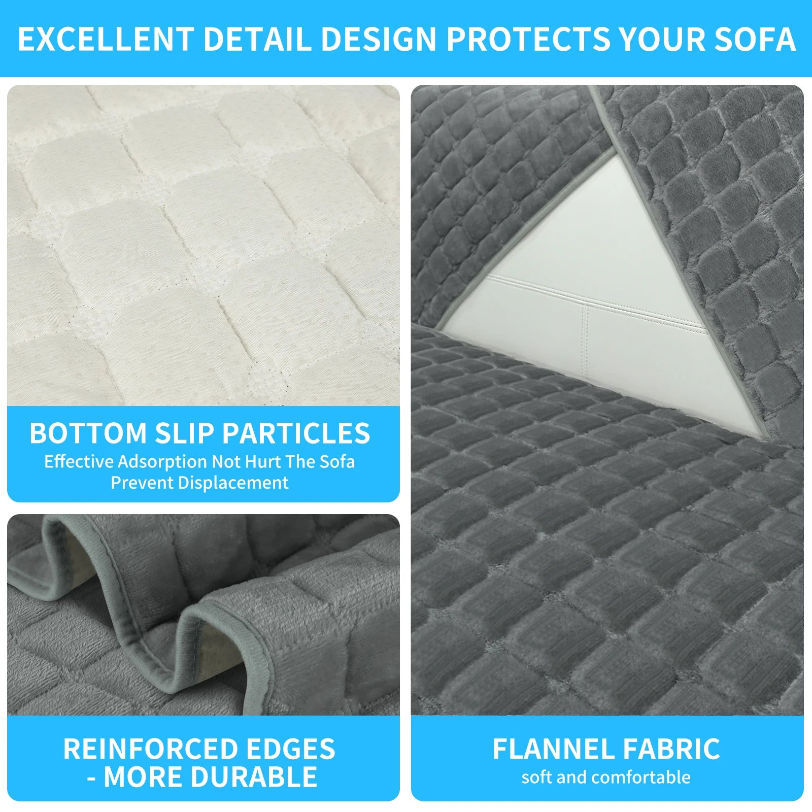 Flannel Quilted Sofa Covers